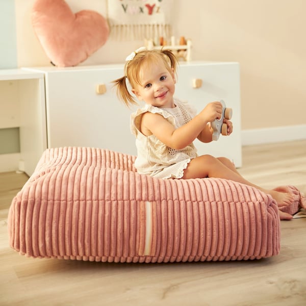 Coussin de sol moelleux en velours pour enfants - Doux, sûr et lavable en machine - Cadeau idéal pour les salles de jeux et les chambres d'enfants