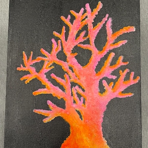 Coral Blacklight Painting