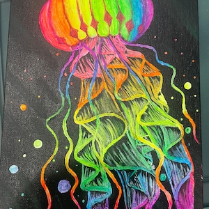 Jellyfish Blacklight Painting