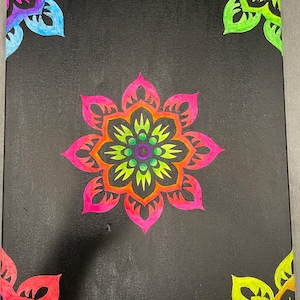 Mandala Blacklight Painting Design 2