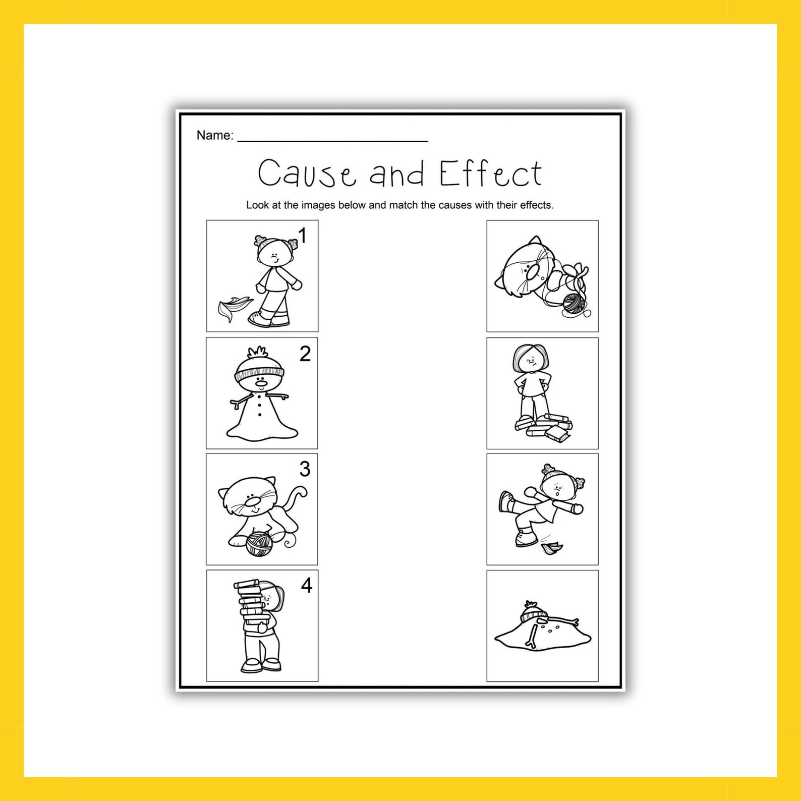 Cause and Effect Worksheet Printable Relationships Interactive ...