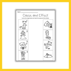 Cause and Effect Worksheet Printable Relationships Interactive ...