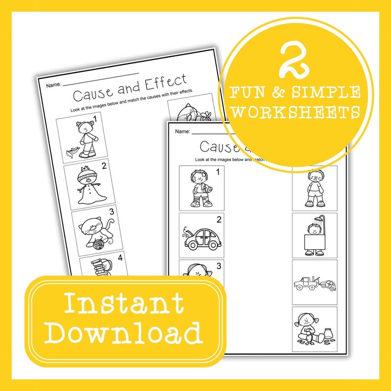 Cause and Effect Worksheet Printable Relationships Interactive ...