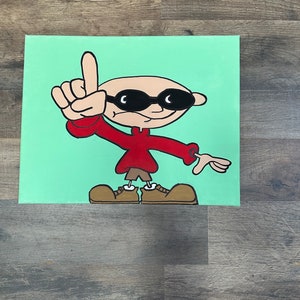 11” x 14” cartoon canvas painting