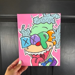 8” x 10” cartoon canvas painting