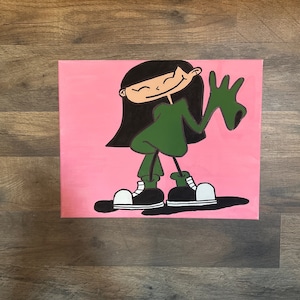11” x 14” cartoon canvas painting