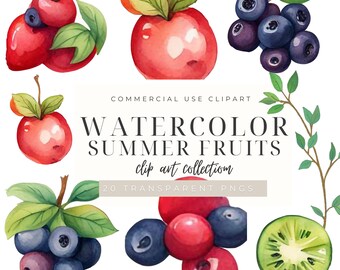 Watercolor Summer Fruits