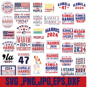 55Kamala Harris 2024 Svg Bundle | Kamala Harris Shirt Svg | Harris Tim Walz Svg | Kamala Im Speaking | Vice President Svg | Black History