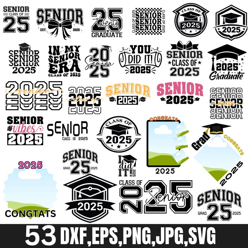 Graduation 2025 Svg Bundle | Senior 2025 Svg Bundle | Class of 2025 ...