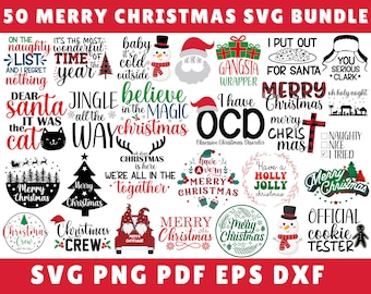 Christmas Svg Bundle | Christmas Svg | Merry Christmas Svg | Funny Christmas Svg | Christmas Ornaments Svg | Cut File Cricut | Holiday Svg