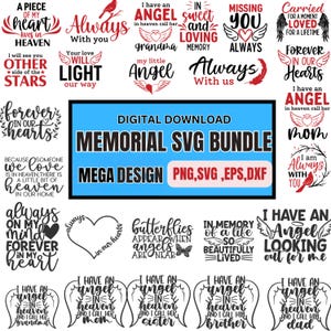 Paquete de Svg conmemorativo en español / Citas conmemorativas / Simpatía, recuerdo Svg / Memorial español Png / En memoria amorosa para Cricut, Silhouette
