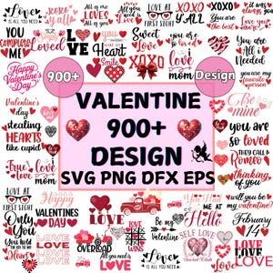 Valentines Day Svg Png Mega Bundle | Valentine's Day Quotes | Glitter Valentine Png | Love Xoxo Png Cricut & Silhouette | Valentine Shirts