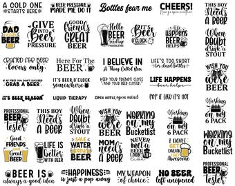 Bottle Opener Svg Bundle | Funny Beer Sayings | Beer Svg Bundle | Beer Quotes Svg | Alcohol Quotes | Bottle Cap Opener | Beer Lover Gifts