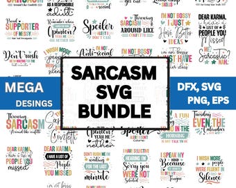 Sarcastic Svg Bundle | Funny Svg Bundle | Sarcastic Sayings | Sassy Svg Quotes Sarcastic Quotes | Sarcasm Svg | Svg for Cricut & Silhouette