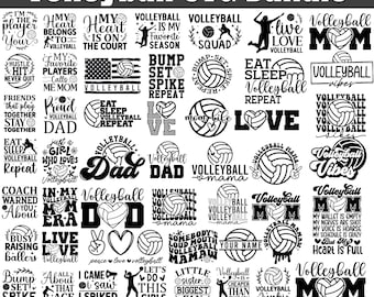 Volleyball Svg Bundle, Volleyball Clipart, Volleyball Silhouette, Volleyball Svg Design, Volleyball Player Svg, Sport Svg, Volleyball Png