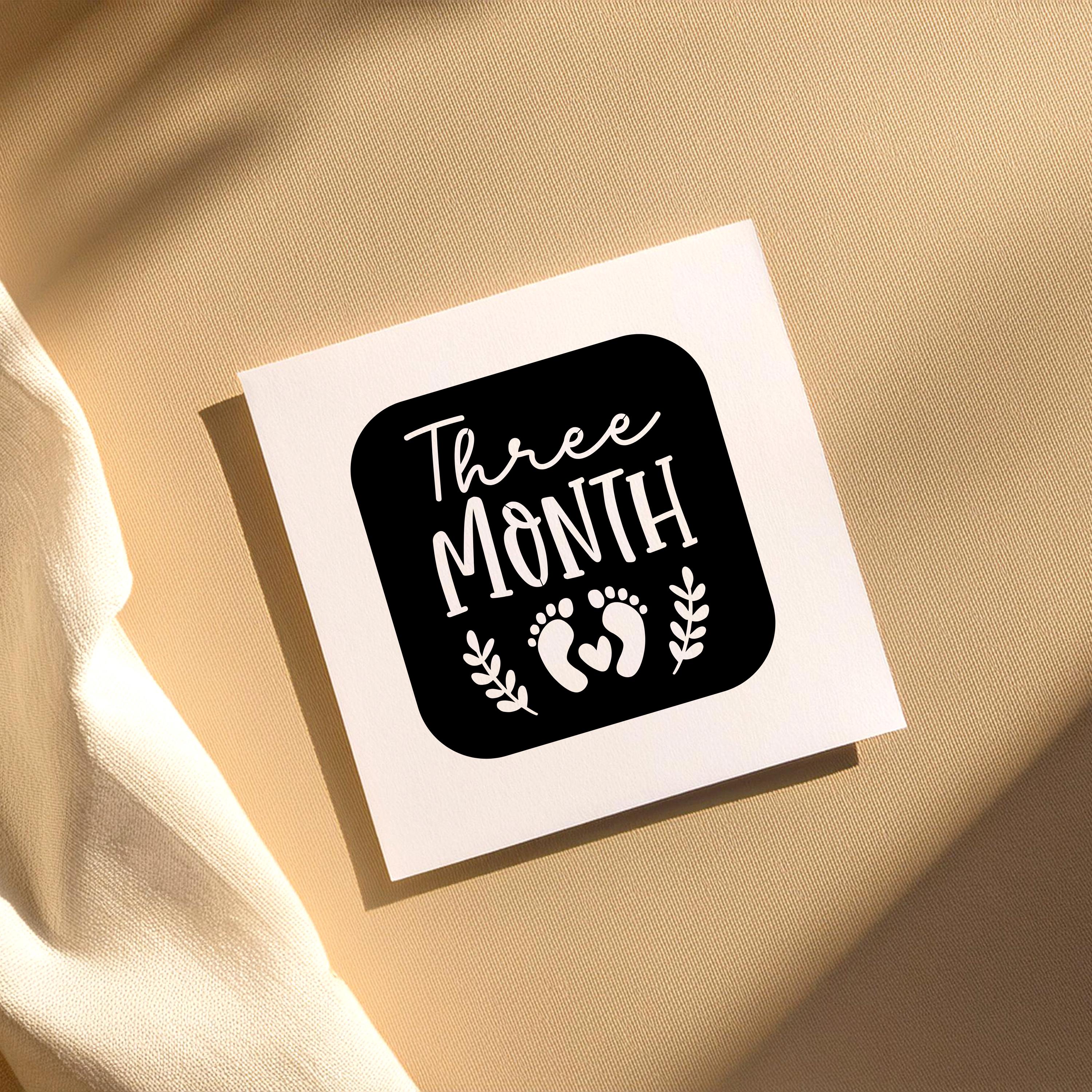 Baby Monthly Milestone Svg Bundle | Baby Announcement Svg | Birth Stats ...