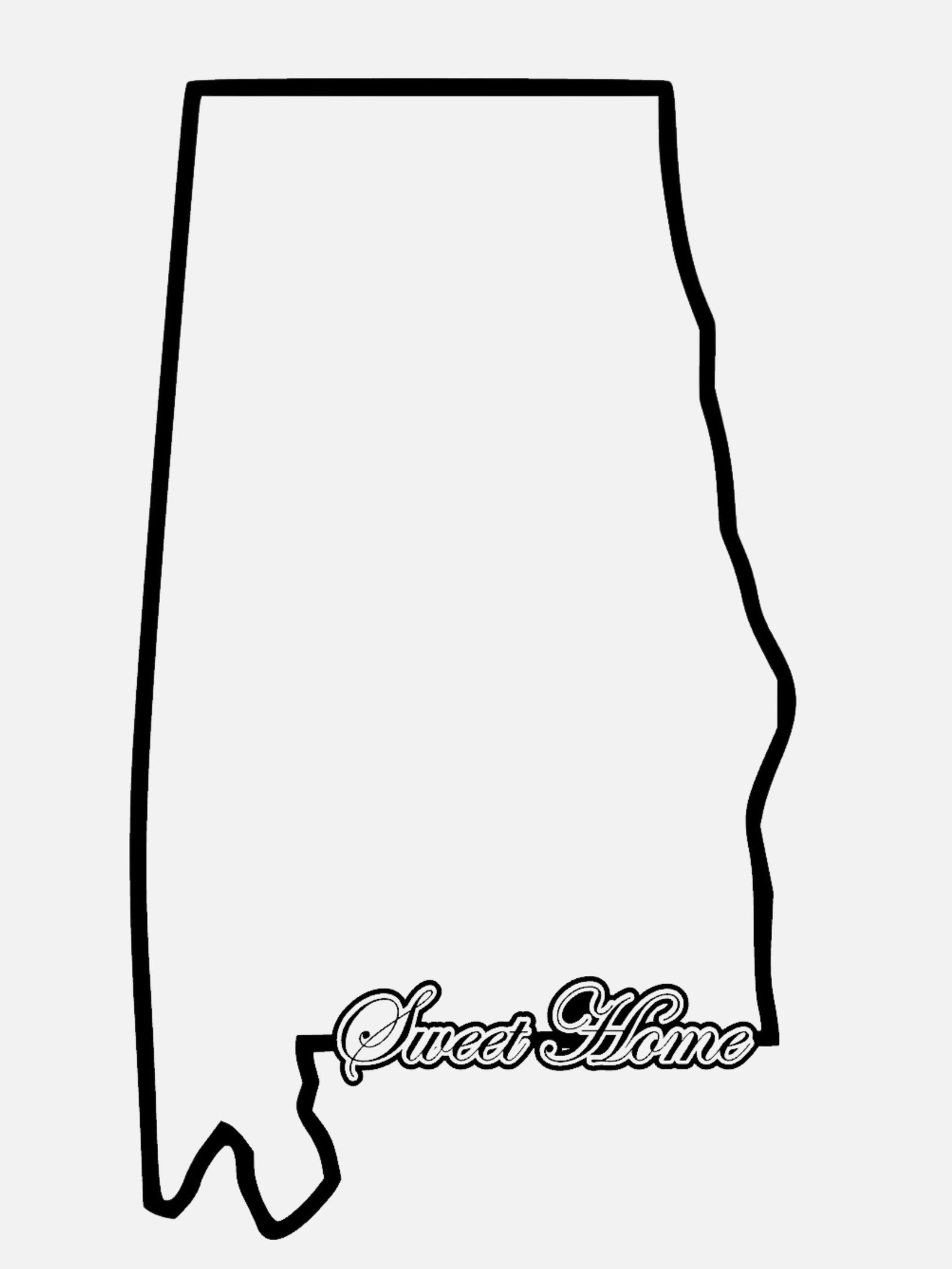 Sweet Home Alabama State Outline | Alabama Love Svg - Etsy