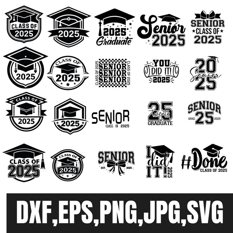 Graduation 2025 Svg Bundle Senior 2025 Svg Bundle Class of 2025 Graduation Shirt Graduation