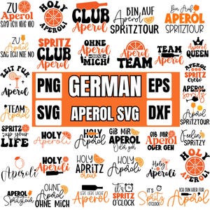 German Aperol Svg Bundle | Holy Aperoli Svg | Aperol Png | Aperol Spritztour Svg | Alcohol Aperol Shirt | Plotterdatei Cricut & Silhouette