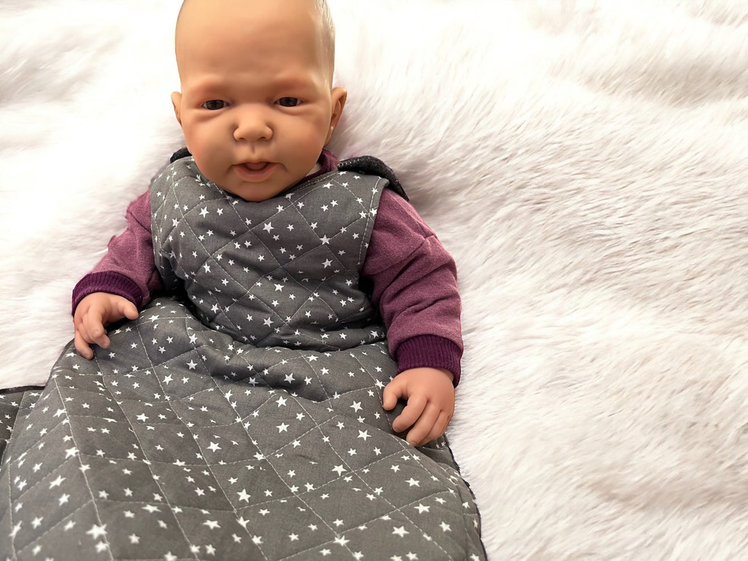 Baby Sleeping Bag Lined, Quilted Sleeping Bag Without Zipper, Ideal for