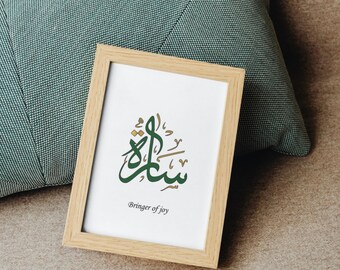 Personalized Arabic Name Poster, Digital Download, Islamic Calligraphy Print, Custom Muslim Gift