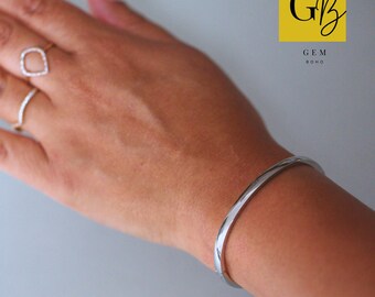 Sterlng Slver Hnged Bangle 7 Bracelet - Etsy