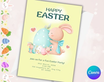 Easter Invitation - Editable in Canva