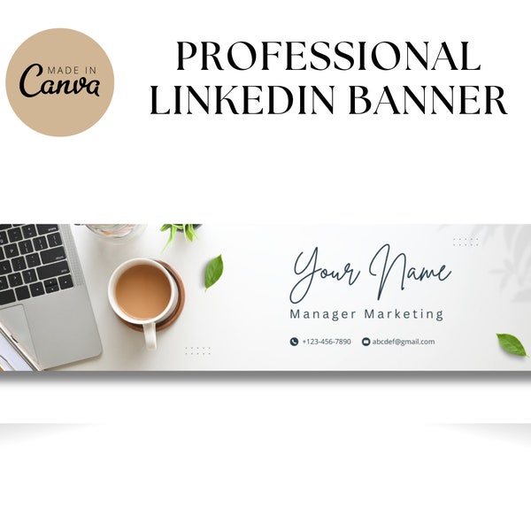 LinkedIn Banner Canva, LinkedIn Branding, LinkedIn Banner Template, Editable LinkedIn Background, Personal Branding, LinkedIn Profile