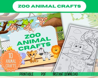 Zoo Animal Crafts - Printable Kids Activity