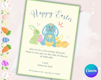 Easter Invitation - Editable in Canva