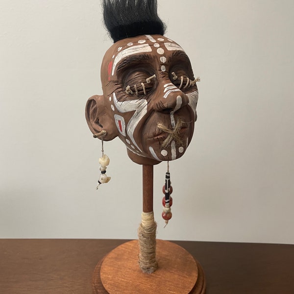 Large Tiki Head Statue Etsy UK