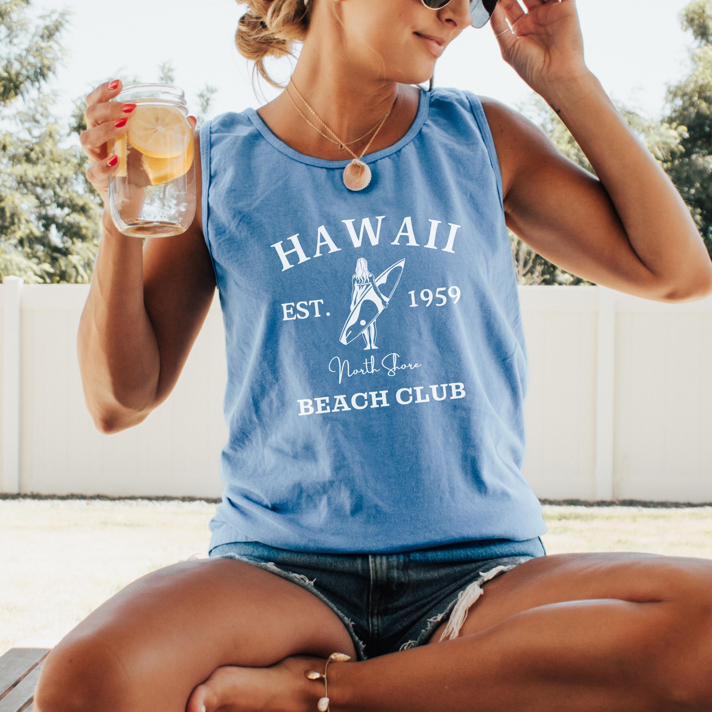 BlackEyePatch Hibiscus TANK TOP White！ Black Eye Patch OG LABEL TANK WHITE HIBISCUS OG LABEL