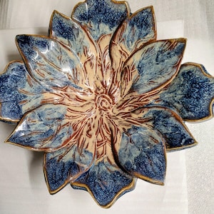 King's Pottery Starburst Schale Steingut Steingut Boule