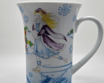 Alice In Winterland Skating 14 oz Kaffeetasse Teetasse Paul Cardew