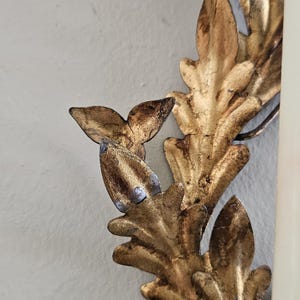 Vintage Gold Leaf Wall Candle Sconces (Set of 2) image 10