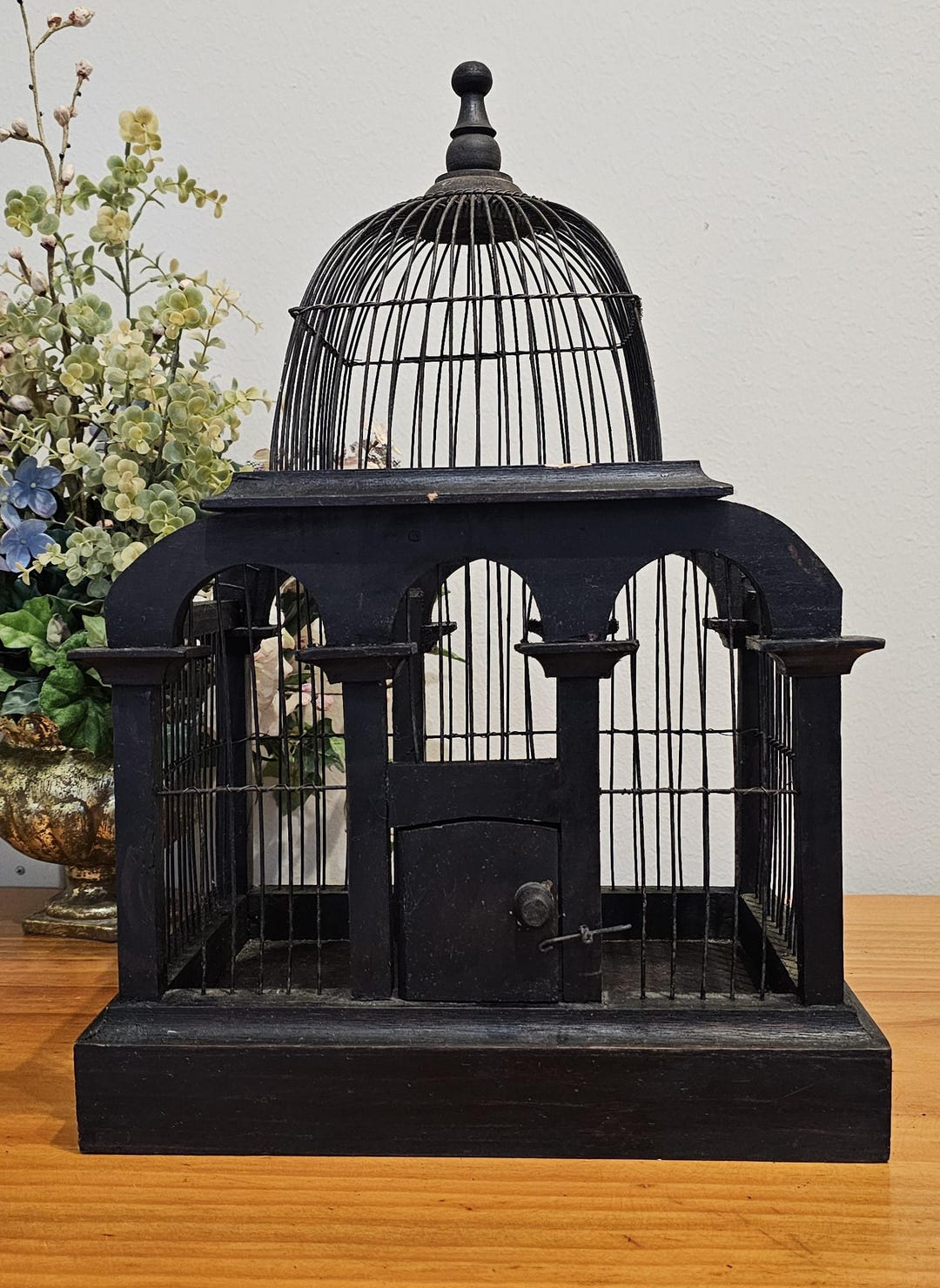Curated visual reference: Visual Reference: Antique Italian Architectural Wooden Bird Cage