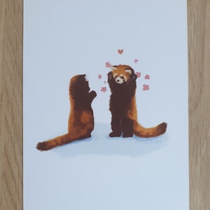 Red Panda Hugs Appreciation Card zdjęcie 1