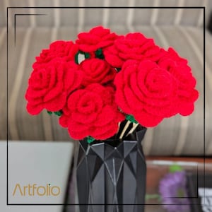Handmade Crochet Rose: Everlasting Acrylic Yarn Flower