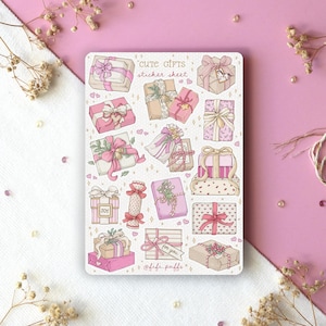 Pegatinas para regalos bonitos / pegatinas para planificador, pegatinas para bullet journal, navidad, invierno, pegatinas para álbumes de recortes, pegatinas coquetas, regalo hecho a mano