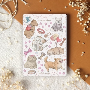 Stickerbogen für Hunde | Planner Sticker, Bullet Journal Sticker, Scrapbook Sticker, Illustration, handgemachtes Geschenk