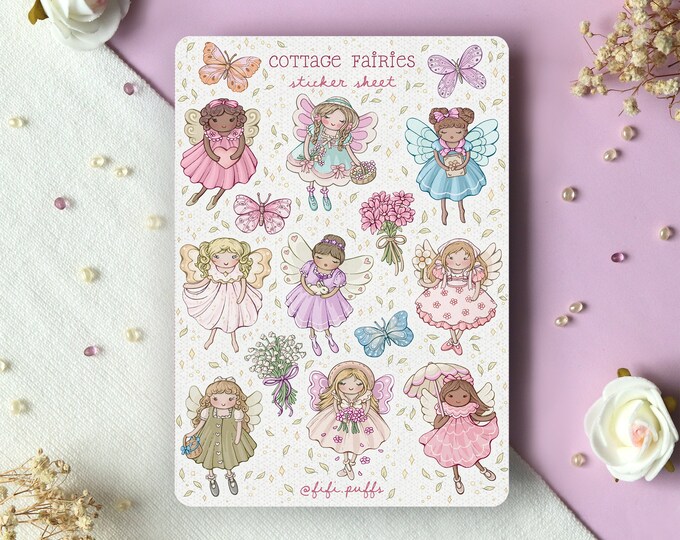 Cottagecore Sticker Sheet | Aesthetic Cottagecore Stationery ...