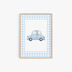 Blue Cars Decor Digital Prints, Boys Nursery Decor, Printable Car Wall Art, Boys Room Decor, Blue Theme Nursery, Digital Download CARS01