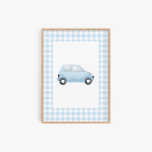 Blue Cars Decor Digital Prints, Boys Nursery Decor, Printable Car Wall Art, Boys Room Decor, Blue Theme Nursery, Digital Download CARS01