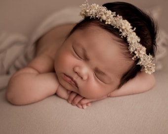 Blumenkranz, Trockenblumen, Chiffon, Neugeborenen Shooting, Fotografie Requisite, Flowercrown