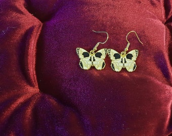 Skull Moth Earrings