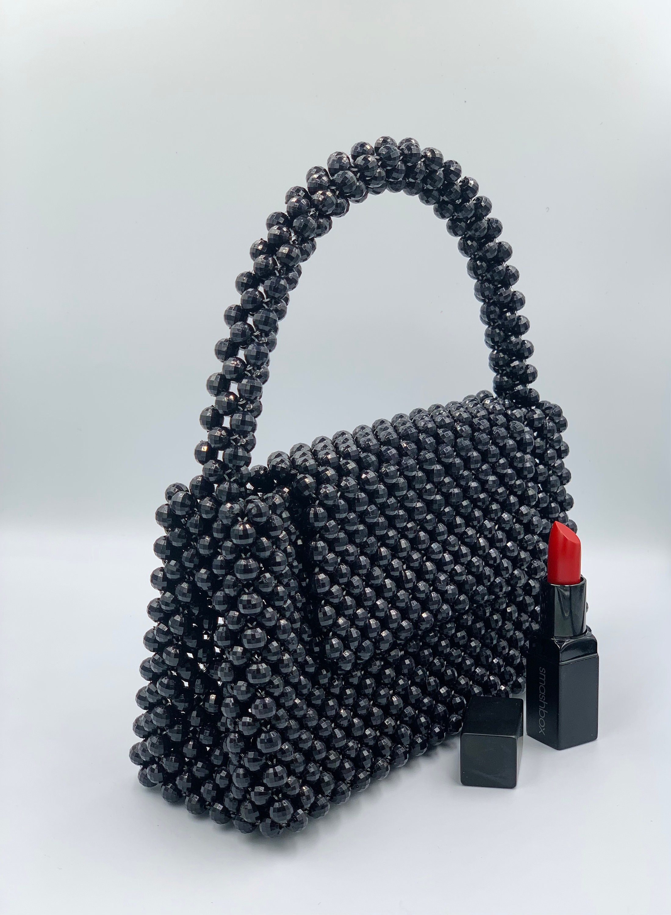 バッグ Ball chain strap beaded baguette/BLACK Fendi Beaded Baguette