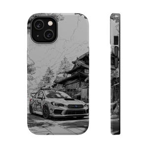 Subaru WRX STI JDM Heritage Monochrome Magsafe Tough iPhone Case