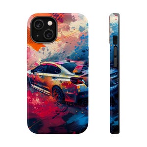Subaru WRX STi Rear Quarter Abstract Magsafe Tough iPhone Case