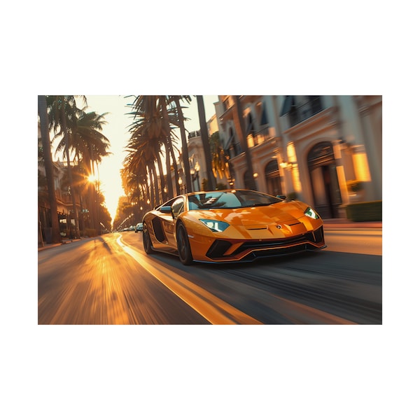 Lamborghini Aventador Sunset Blvd Poster