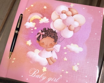 Elegantes Baby Mädchen Erstes Jahr Album - Außergewöhnliche Qualität Perfektes Geschenk zur Geburt